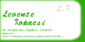 levente kopacsi business card